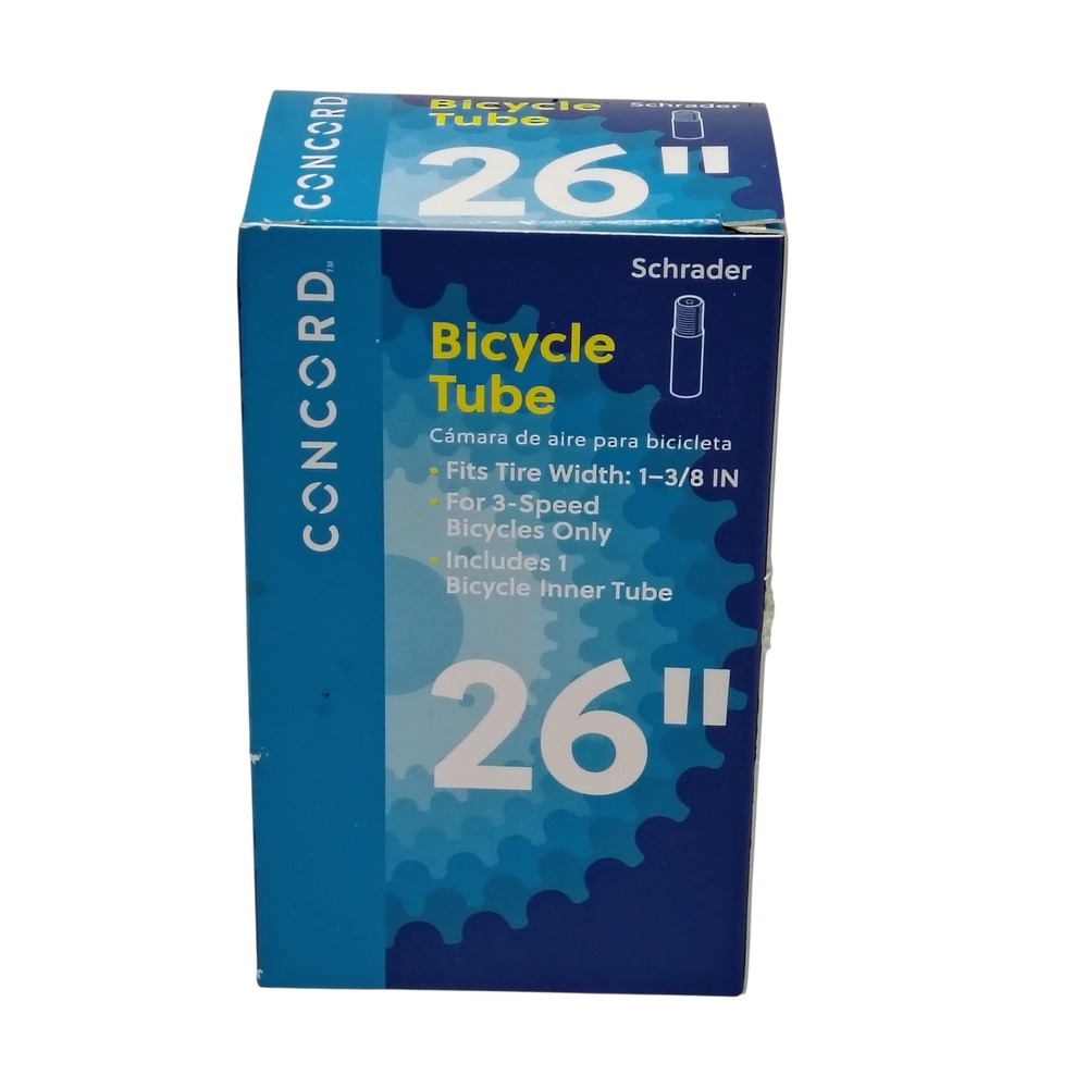 Concord 26 x 1-3/8 Bicycle Inner Tube Schrader Valve 3-Speed Bicycles 7154308